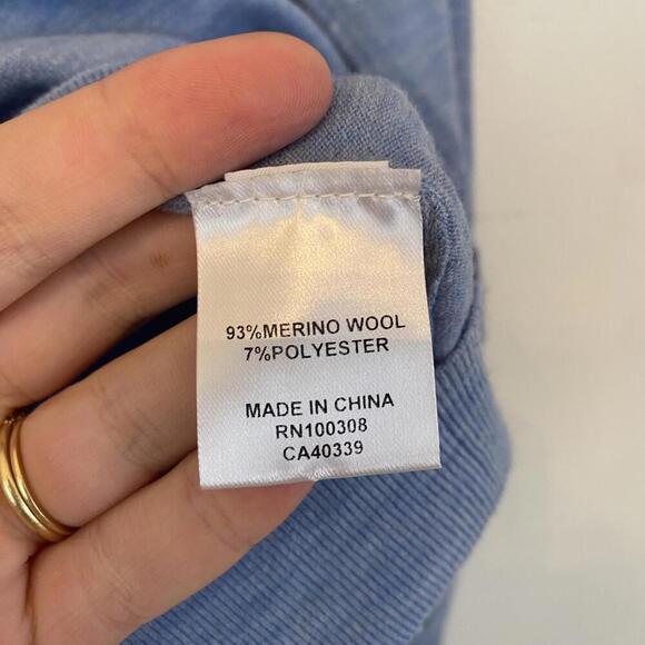 PETER MILLAR light blue merino wool sweater - Picture 2 of 6